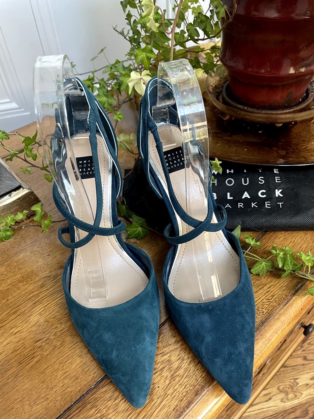 White House Black Market Kai Strappy D'Orsay Pumps Sz 7.5